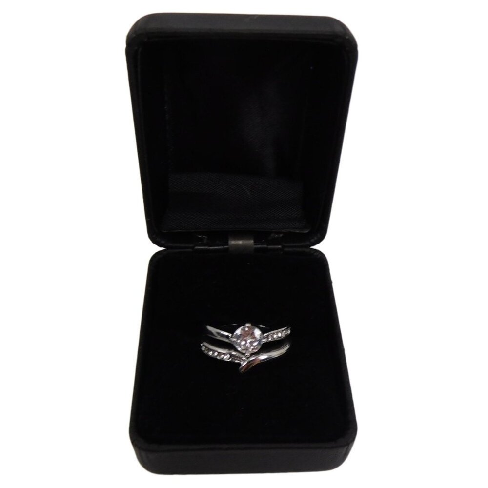 Women's Costume Jewelry Silver Cubic Zirconia Sz.6 Bridal Rings Wal-mart (New)